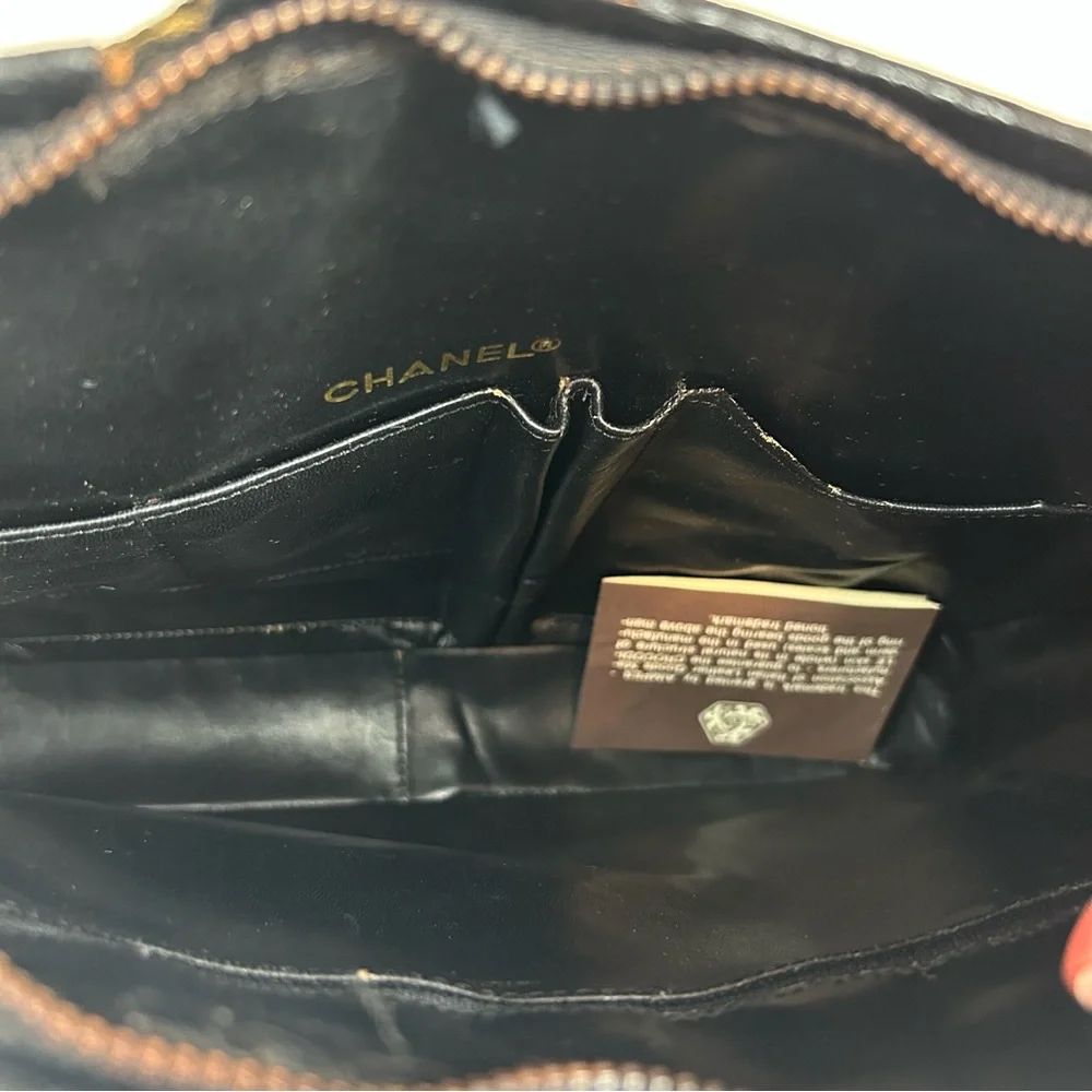 Authentic Vintage 1980's Chanel Executive Cerf Crocodile Embossed Tote